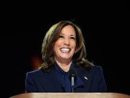 US Vice President Kamala Harris sought to blunt the impact of Biden's recent remark. (AP)