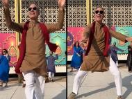 US Ambassador to India Eric Garcetti displayed his dancing skills at the embassy's Diwali celebrations. (Image: ANI/video grab)  